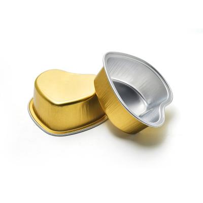 China Food China Aluminum Foil Factory Manufacture Heart Shaped Aluminum Foil 55ml Cake Cup for sale