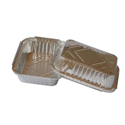 China Food Storing OEM 9 Inch Aluminum Foil Pans With Lids Bread Take Out Containers for sale