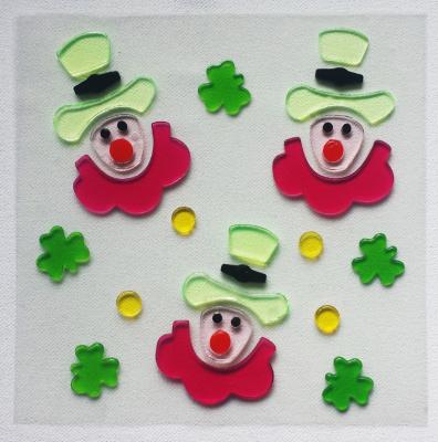 China Window Sticker St. Patrick's Day Holiday Decoration Window Stickers TPR Gel Clings Stickers for sale