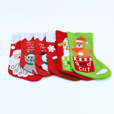 China Decorative Christmas Stockings Felt Decorative Gift Bag Party Treat Christmas Tree Hanging For Xmas Party Festival Birthday for sale