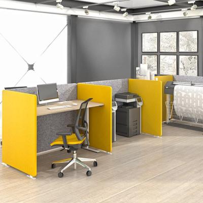 China Modern Recyclable Polyester Fiber PET Felt Acoustic Office Privacy Screen Panels Soundproof Desk Divider Partition Sound Absorption for sale