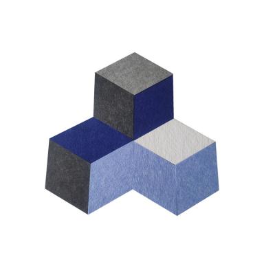 China Light weight and easy install High Density Sound Absorption Fire Rated Class A Materials Polyester Fiber Acoustic Panels for Wall and Ceiling for sale