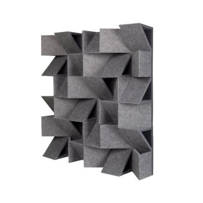 China Modern Pet Fiber Felt Sound Absorbing Wall And Ceiling Decorative 3D Polyester Acoustic Panels For Meeting Room Studio Office Home for sale