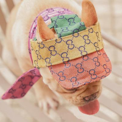 China Spring And Summer Style Adjustable Dog Hats Stocked Dog Sun Hat For Pet And Cats for sale