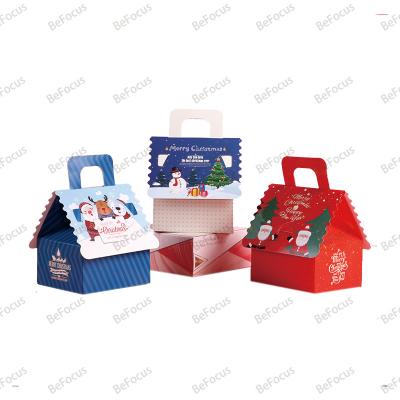 China Recycled Materials Customized christmas eve calendar advent house shape candy chocolate gift paper packaging favour box christmas for sale