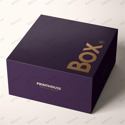 China Recycled Materials Customized luxury cardboard collapsible folding rigid paper packaging magnetic closure gift boxes for sale