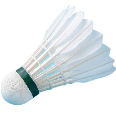 China Custom made high quality nylon good sport white goose feather durable badminton shuttlecock for sale