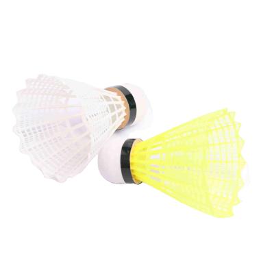 China Custom Logo Yellow Red White Wholesale Durable Multicolor Badminton Nylon Shuttlecock for sale