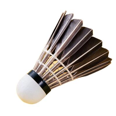 China Factory Wholesale Durable Black Goose Feather Ball Shuttlecock Badminton Directly for sale