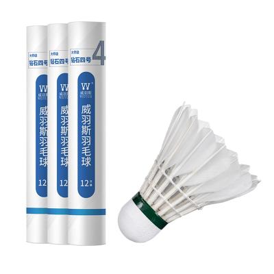 China Wholesale High Quality Durable Goose Feather Competition Badminton Shuttlecock for sale