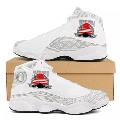 China Sports Mens Active Polynesian Tribal Mascot FEALOFANI Samoa Print Basketball Shoes High Quality Leather Shoes Breathable Custom Sneakers for sale