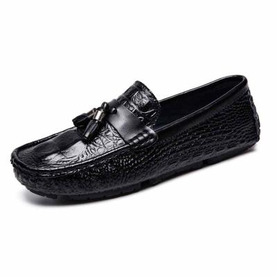 China 2021 Men's Fashion Breathable Leather Casual Shoes Driving Car Flats Soft Loafers Boat Casual Shoes Factory for sale