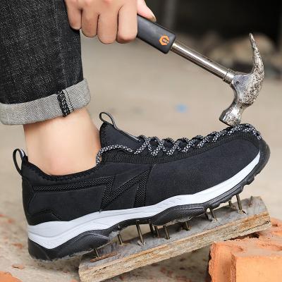 China Men Indestructible Indestructible Safety Shoes Steel Toe Shoes Puncture-Proof Work Sneakers Safety Shoes for sale