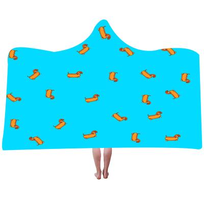 China Blanket Simply 2022 Hooded Blanket Custom New Piece Polyester Plush Hooded Blanket for sale