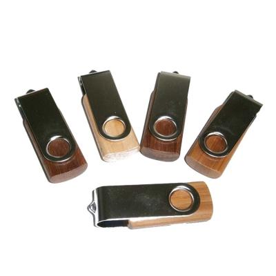 China Wood Metal Usb Wooden Flash Drive 16GB, 32GB, 64GB Pendrive USB 2.0 Flash Drives Swivel Flash Drive for sale