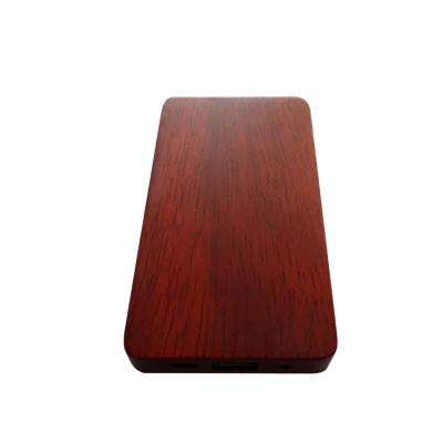 China Fast charging support battery power bank wood grain power bank 4000Mah high quality eco-friendly material for sale