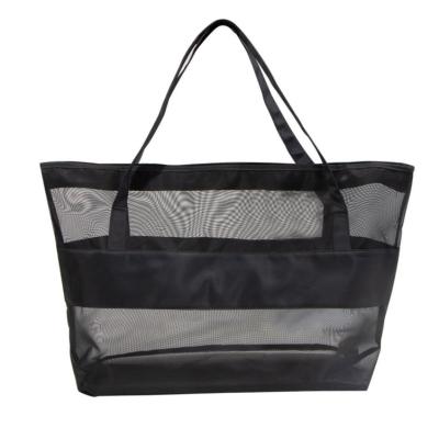 China Fashion Factory Direct Supply Clear Vision Cheap Mesh Beach Tote Bag With Cooler for sale