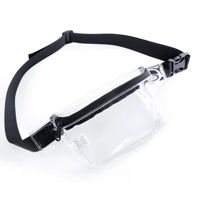 China Water Proof Fashion Transparent PVC Pussy Pack Mobile Phone Belt Bag Waterproof Waist Bags For Women for sale