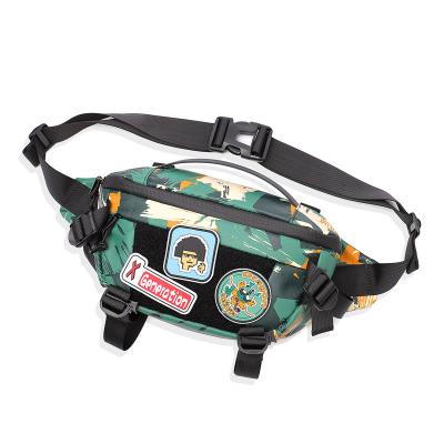 China Fashionable New Water Proof Pussy Pack Outdoor Recycling Printed Cross - Body Camouflage Pattern Large Capacity Waist Bag For Men for sale