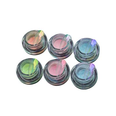 China 2020 Colorful High Fashion Nail Glitter Mirror Aurora Neon Powders Solid Aurora Powder Dye 16 for sale