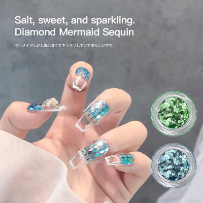 China 2021 Multi Colors Irregular Sequins Glitter Nail Art Plastic Diamond Nail Lridescent Sequins for sale