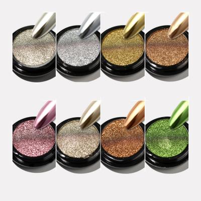 China Nail Art The Mirror Holographic Magic Powder Solid Mirror Powder DIY Nail By Yourself 15 for sale