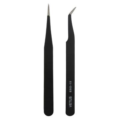 China Right Handed Scissor Tweezers for Nail Art Extension Straight and Curved Sharp Tweezers - - Professional Stainless Steel for sale