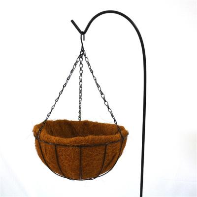 China Hanging Decoration Planter Basket With Round Cocos Liner Spare Coconut Half for sale