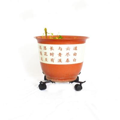 China CLASSIC Hot-selling Low Price Pallet Flower Pots With Wheel For Home And Garden for sale