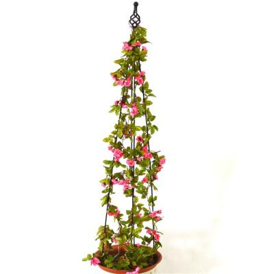 China Garden Climbing Rose Plant Support Stakes Fence Customized Logo Garden Trellis Metal Obelisk for sale