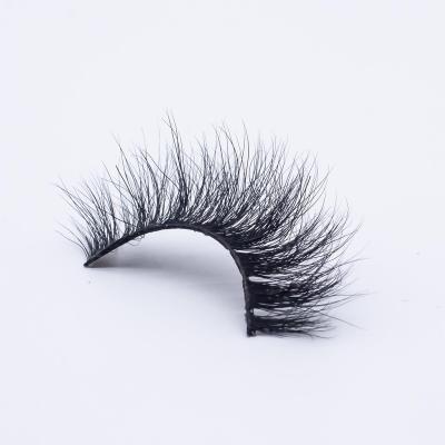 China Natural Vegan Soft Whips New Seller Styles 3D Vegan Mink Lashes 100% Cotton Hand Made Full Band Tape for sale