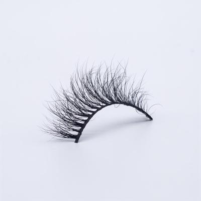 China Wholesale 100% Soft and Light Full Strips Hand Made Natural Real Mink Lashes Natural 3D Mink Eyelashes for sale