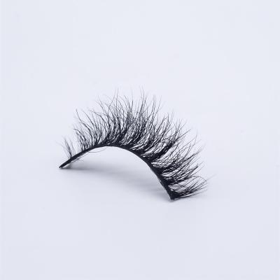 China Soft Private Label Wholesale 100% Hand Made Full Strips Natural Real Mink Lashes 3D Mink Eyelashes and Light for sale