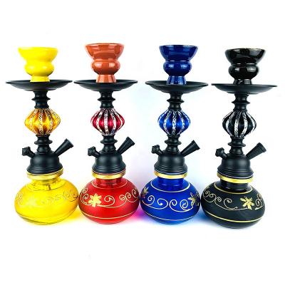 China Portable Tobacco Travel Hookah Shisha Smoking Pipe Set With Charcoal Tray Narguile Chicha Sheehsha Accessories Hose Ceramic Bowl Tongs for sale