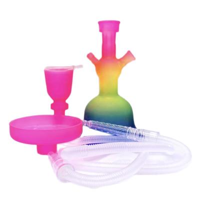 China Portable Colorful Glass Hookah Set Design Pattern Shisha Frosted Smoking Water Pipe For Tobacco Sheesha Narguile Chicha Accessories for sale