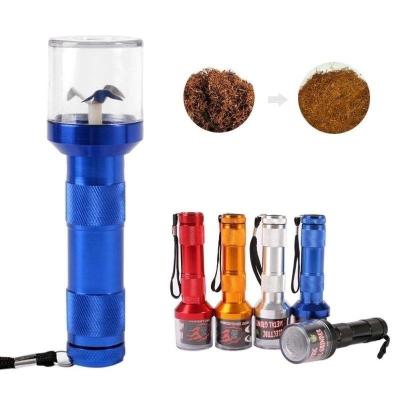 China Electric Tobacco Grinder With Plastic Cover Minimalist Flashlight And Built In Metal Blade Herb Spice Crusher For Grinder Weed Customized for sale