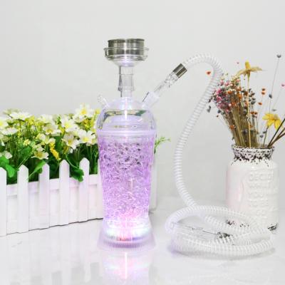 China Factory Sales Acrylic Model LED Kettle Hookah Set With Transparent LED Light Metal Bowl Charcoal Holder Water Pipe Shisha Chicha Accessories for sale