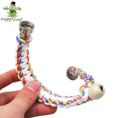 China Weed and Impurity Filter 260MM Metal Bracelet Smoke Smoking Pipe Smoking Pipe Hand Jamaica Rasta Pipes Factory Direct Wholesale for sale