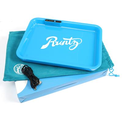 China Use For Rolling Manual Cigarette Runty LED Weed Rolling Trays Rolling Tray Wholesale Custom Cigarette Glowing Tobacco Tray Light Up Glow Colored for sale