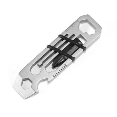 China 6 in 1 EDC Gadget Bottle Opener Keychain Multi-Function Outdoor Pocket Tools for sale