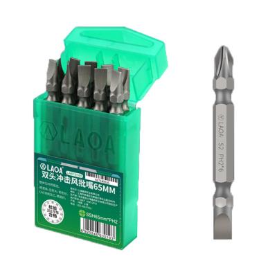 China 10pcs Double Head 65mm Slotted Phillips Ph2 Screwdriver Bits for sale