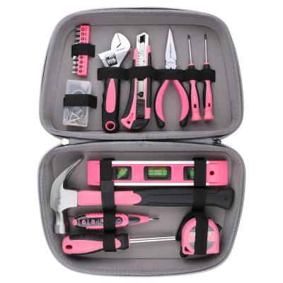 China Household Tool Set DIY Pink Lady Hardware Tool Kit Hand Tool Box for sale