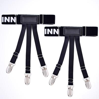 China Fashion Trendy Mens Shirt Stays Garter Suspenders Braces For Men Leg Shirts Men Elastic Shirt Suspenders Garter Supporter Business for sale