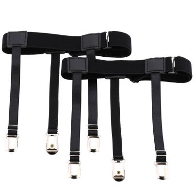 China Fashion Trendy Mens Shirt Stays Garter Suspenders Braces For Men Leg Shirts Men Elastic Shirt Suspenders Garter Supporter Business for sale