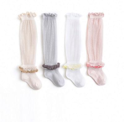 China QUICK DRY Infant Cotton Air Conditioning Thin Boneless Newborn Socks Over The Knee Stocking Baby Socks for sale