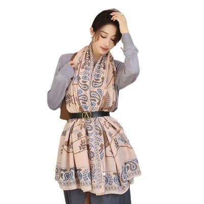 China Daily Wear New Arrive Big Soft Fashion Feel Pashmina Shawls All Season Printed Scarf For Women for sale