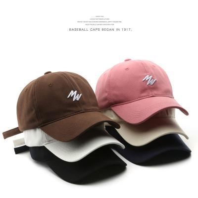 China COMMON Wholesale Unisex Adjustable Cotton Cap Customized 5 Panel Custom Fitted Baseball Cap Simple Hats With Embroidery Custom Logo for sale