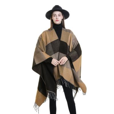 China Poncho Shawl Scarf Custom Long Sale Winter Cashmere Poncho Scarves Fashion Design Warm Really Cozy Cape Poncho Gift For Women for sale