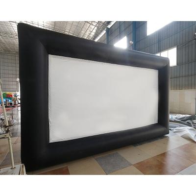 China PVC Wholesale 20ft Outdoor Projector Equipment Waterproof Automatic Inflatable Screen for sale