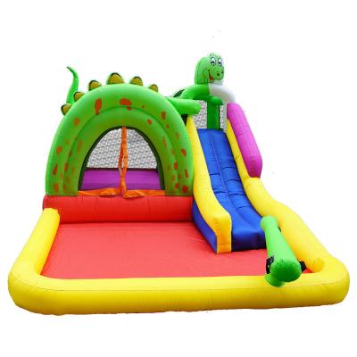 China PVC Latest Outdoor Jumping Castle Kids Playground Bouncer Air Bounce House Inflatable House With Pool for sale